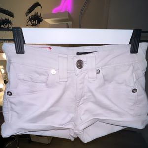 True religion mid rise jean shorts ひ